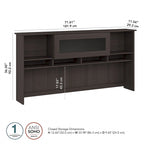 Alzata per scrivania da 72W – Grigio cenere / Grigio erica / Bianco / Grigio moderno | Stile transizionale | Utente singolo