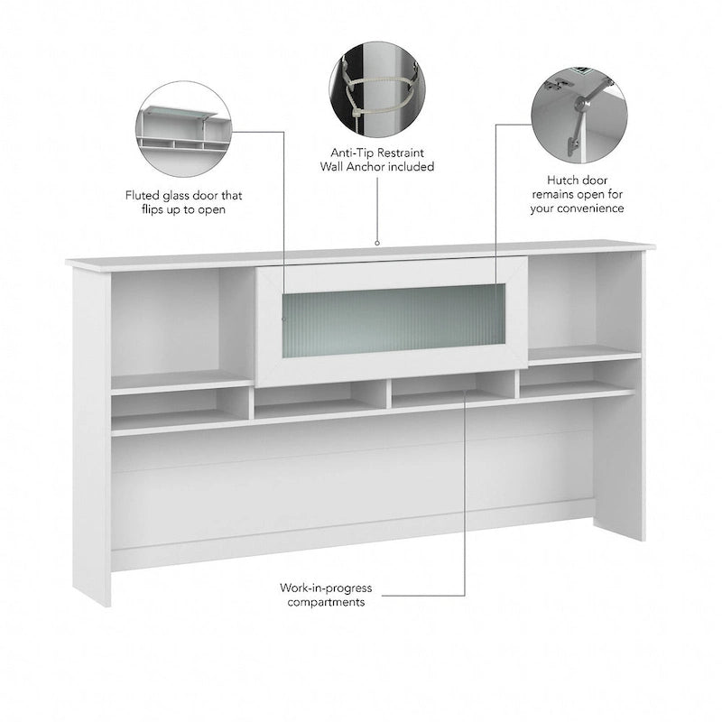 Alzata per scrivania da 72W – Grigio cenere / Grigio erica / Bianco / Grigio moderno | Stile transizionale | Utente singolo