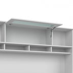 Alzata per scrivania da 72W – Grigio cenere / Grigio erica / Bianco / Grigio moderno | Stile transizionale | Utente singolo