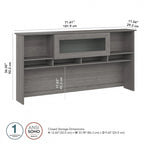 Alzata per scrivania da 72W – Grigio cenere / Grigio erica / Bianco / Grigio moderno | Stile transizionale | Utente singolo
