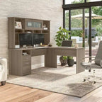 Alzata per scrivania da 72W – Grigio cenere / Grigio erica / Bianco / Grigio moderno | Stile transizionale | Utente singolo