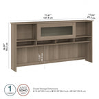 Alzata per scrivania da 72W – Grigio cenere / Grigio erica / Bianco / Grigio moderno | Stile transizionale | Utente singolo