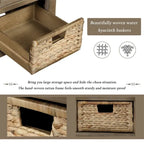 Panca contenitore a 3 cassetti con cesti in rattan, Espresso/Bianco/Blu Antico, 1 persona
