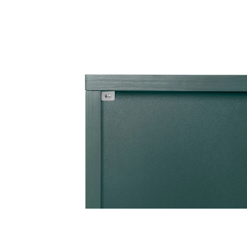 Comodino a 3 cassetti in rattan – Noce / Nero / Blu / Naturale / Verde scuro, Singolo