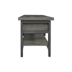 Panca contenitore marrone con ripiano, 1 posto, 48L x 16P x 18H