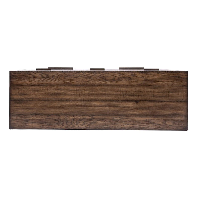 Credenza Scrivania Marrone Effetto Invecchiato con Cassetti Portadocumenti – 1 Posto
