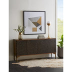Credenza in Legno di Mango Marrone Bicolore, 1 Pezzo