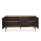 Credenza in Legno di Mango Marrone Bicolore, 1 Pezzo