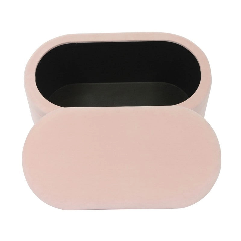 Panca contenitore in velluto nero / crema / cipria – trapuntatura a canale, base dorata, 1 posto