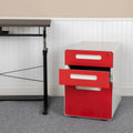 Cassettiera portadocumenti mobile a 3 cassetti con serratura – Bianco/Rosso, Bianco/Antracite, Grigio, Bianco, Nero