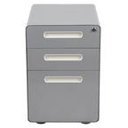 Cassettiera portadocumenti mobile a 3 cassetti con serratura – Bianco/Rosso, Bianco/Antracite, Grigio, Bianco, Nero