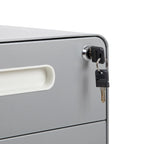Cassettiera portadocumenti mobile a 3 cassetti con serratura – Bianco/Rosso, Bianco/Antracite, Grigio, Bianco, Nero
