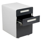Cassettiera portadocumenti mobile a 3 cassetti con serratura – Bianco/Rosso, Bianco/Antracite, Grigio, Bianco, Nero
