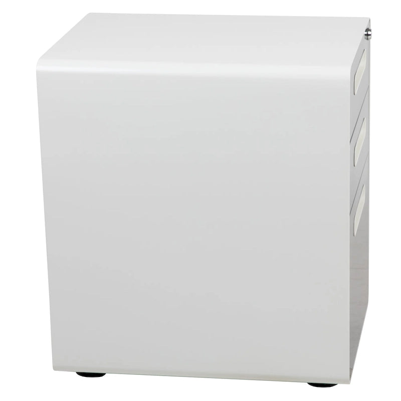 Cassettiera portadocumenti mobile a 3 cassetti con serratura – Bianco/Rosso, Bianco/Antracite, Grigio, Bianco, Nero