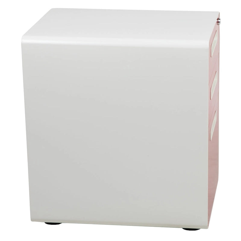 Cassettiera portadocumenti mobile a 3 cassetti con serratura – Bianco/Rosso, Bianco/Antracite, Grigio, Bianco, Nero