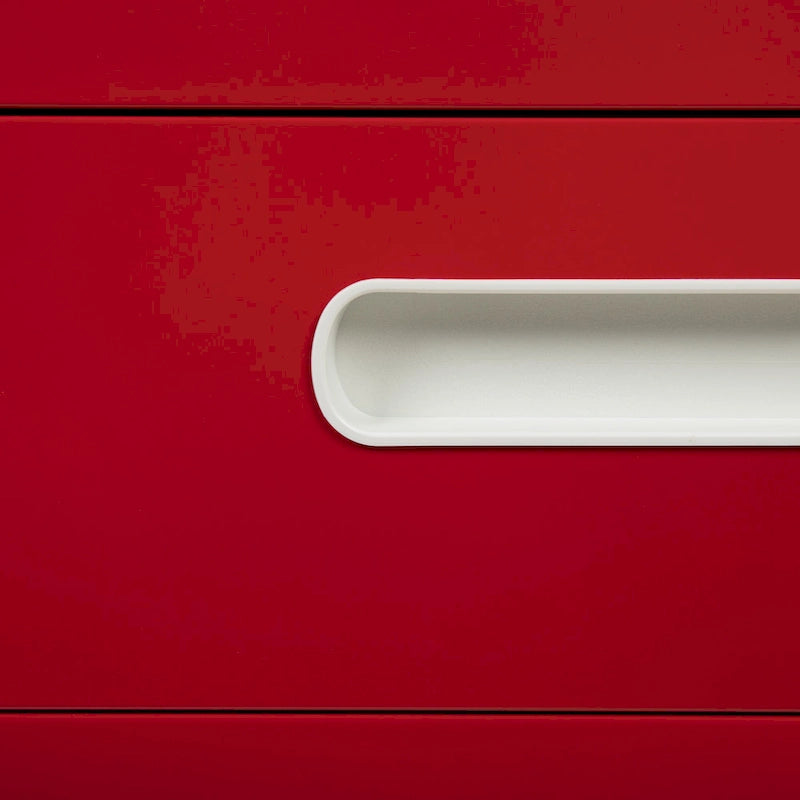 Cassettiera portadocumenti mobile a 3 cassetti con serratura – Bianco/Rosso, Bianco/Antracite, Grigio, Bianco, Nero