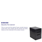 Cassettiera portadocumenti mobile a 3 cassetti con serratura – Bianco/Rosso, Bianco/Antracite, Grigio, Bianco, Nero