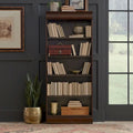 Libreria direzionale tradizionale marrone cognac, 183 cm, montaggio da 1 persona