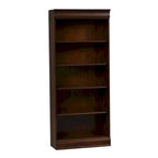 Libreria direzionale tradizionale marrone cognac, 183 cm, montaggio da 1 persona