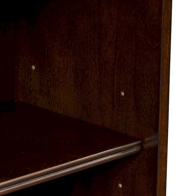 Libreria direzionale tradizionale marrone cognac, 183 cm, montaggio da 1 persona