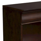 Libreria direzionale tradizionale marrone cognac, 183 cm, montaggio da 1 persona