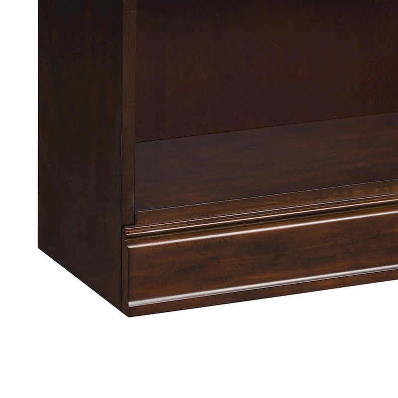 Libreria direzionale tradizionale marrone cognac, 183 cm, montaggio da 1 persona