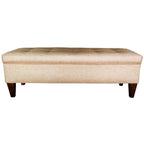 Panca-contenitore/Poggiapiedi con trapuntatura, in Beige/Grigio, Posto singolo