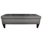 Panca-contenitore/Poggiapiedi con trapuntatura, in Beige/Grigio, Posto singolo