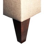 Panca-contenitore/Poggiapiedi con trapuntatura, in Beige/Grigio, Posto singolo