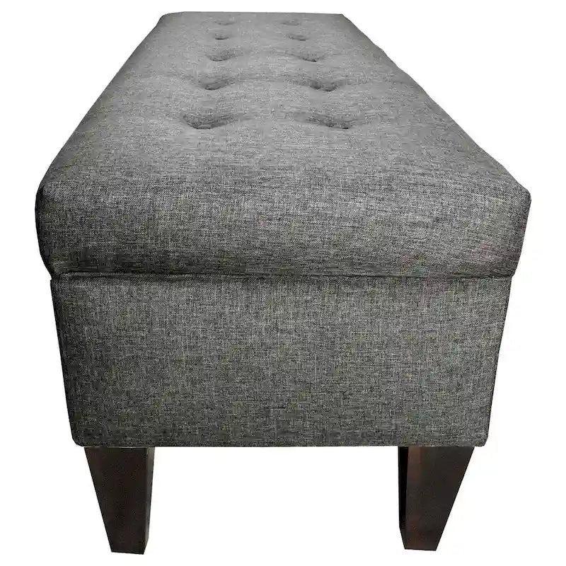 Panca-contenitore/Poggiapiedi con trapuntatura, in Beige/Grigio, Posto singolo