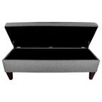 Panca-contenitore/Poggiapiedi con trapuntatura, in Beige/Grigio, Posto singolo