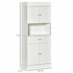 Dispensa da cucina indipendente bianca/grigia/marrone con credenza, cassetto multiuso e armadietto a 2 ante