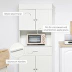 Dispensa da cucina indipendente bianca/grigia/marrone con credenza, cassetto multiuso e armadietto a 2 ante