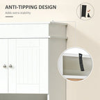 Dispensa da cucina indipendente bianca/grigia/marrone con credenza, cassetto multiuso e armadietto a 2 ante