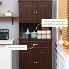 Dispensa da cucina indipendente bianca/grigia/marrone con credenza, cassetto multiuso e armadietto a 2 ante