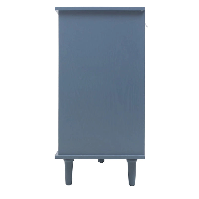 Armadio/mobile contenitore a 2 ante e 3 cassetti verde/blu
