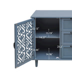Armadio/mobile contenitore a 2 ante e 3 cassetti verde/blu