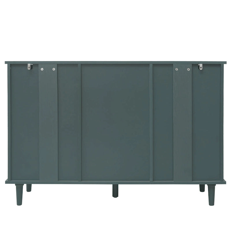 Armadio/mobile contenitore a 2 ante e 3 cassetti verde/blu