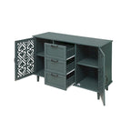 Armadio/mobile contenitore a 2 ante e 3 cassetti verde/blu