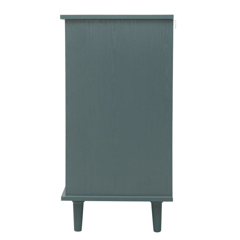 Armadio/mobile contenitore a 2 ante e 3 cassetti verde/blu