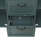 Armadio/mobile contenitore a 2 ante e 3 cassetti verde/blu