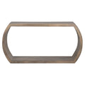 Console scura in legno grigio con ripiano aperto, 60"L