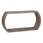 Console scura in legno grigio con ripiano aperto, 60"L