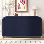 Armadietto contenitore a 4 ante nero/bianco/blu navy con ripiani regolabili – Adatto a 1 stanza