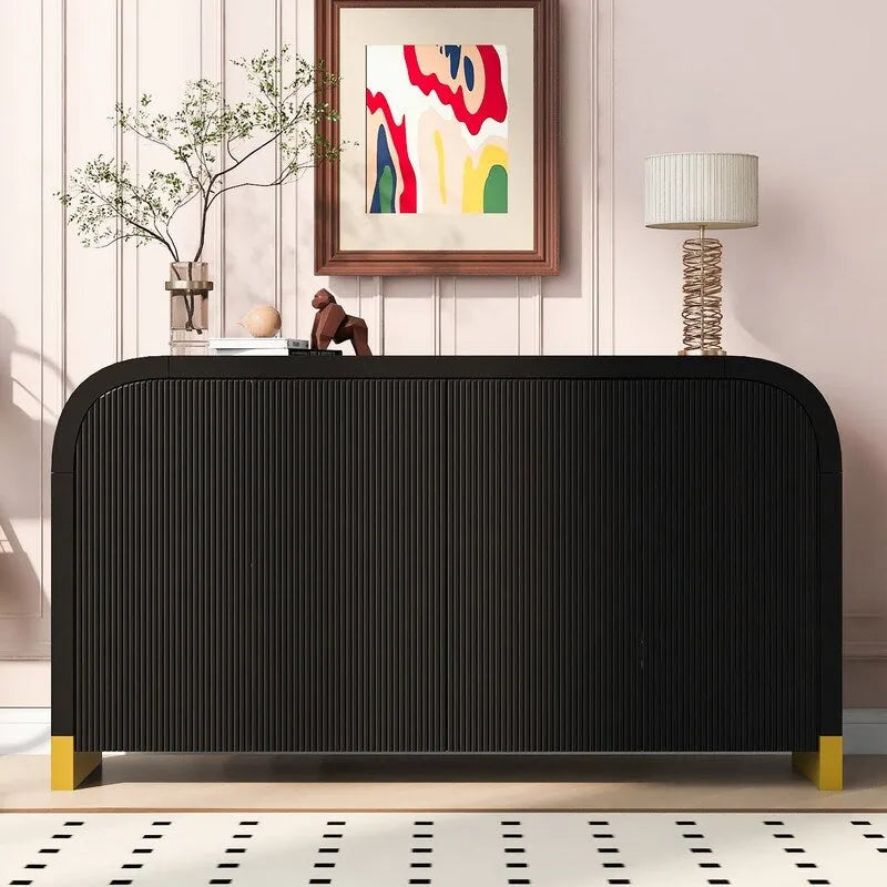 Armadietto contenitore a 4 ante nero/bianco/blu navy con ripiani regolabili – Adatto a 1 stanza