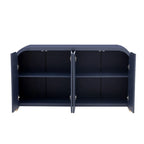 Armadietto contenitore a 4 ante nero/bianco/blu navy con ripiani regolabili – Adatto a 1 stanza