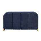 Armadietto contenitore a 4 ante nero/bianco/blu navy con ripiani regolabili – Adatto a 1 stanza