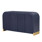 Armadietto contenitore a 4 ante nero/bianco/blu navy con ripiani regolabili – Adatto a 1 stanza