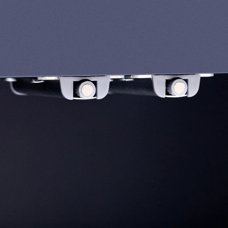 Armadietto contenitore a 4 ante nero/bianco/blu navy con ripiani regolabili – Adatto a 1 stanza