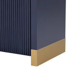 Armadietto contenitore a 4 ante nero/bianco/blu navy con ripiani regolabili – Adatto a 1 stanza